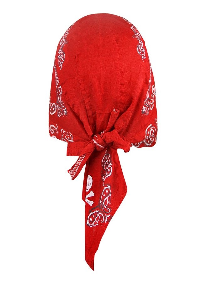 RUIXIB Skull Cap Cycling Helmet Liner Head Wrap Scarf Pirate Hat Bandana Running Beanie Red - Image 5